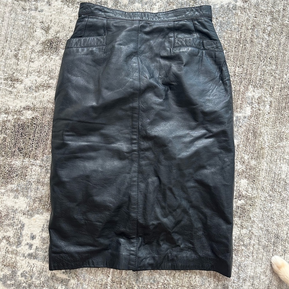 MIDI skirt, real Italian leather, soft leather